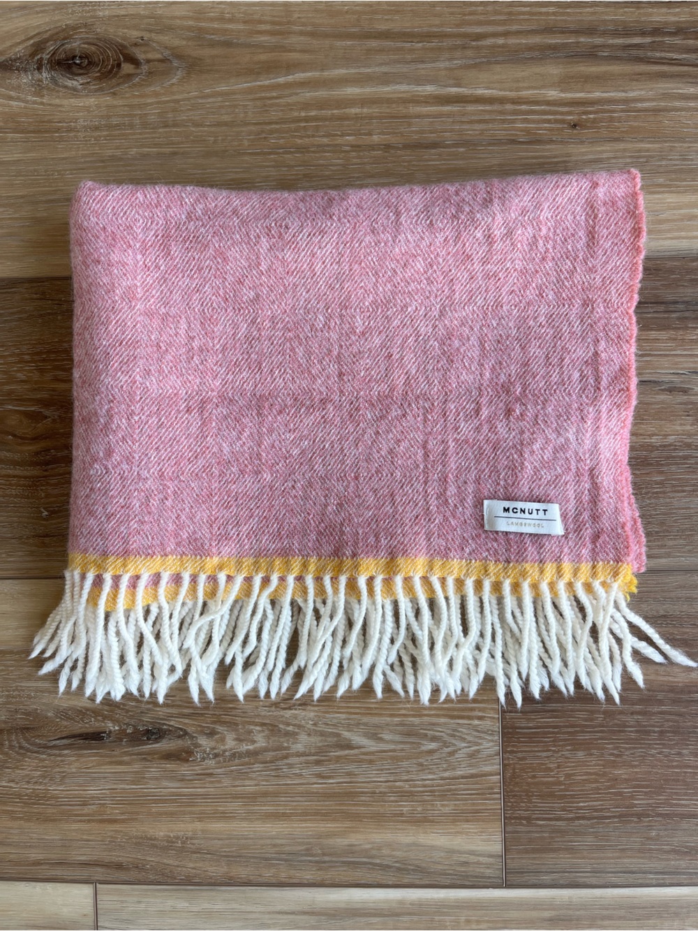 McNutt My First Baby Blanket, Pink Lambswool (Brand New), Appx. 24.5” x 35”